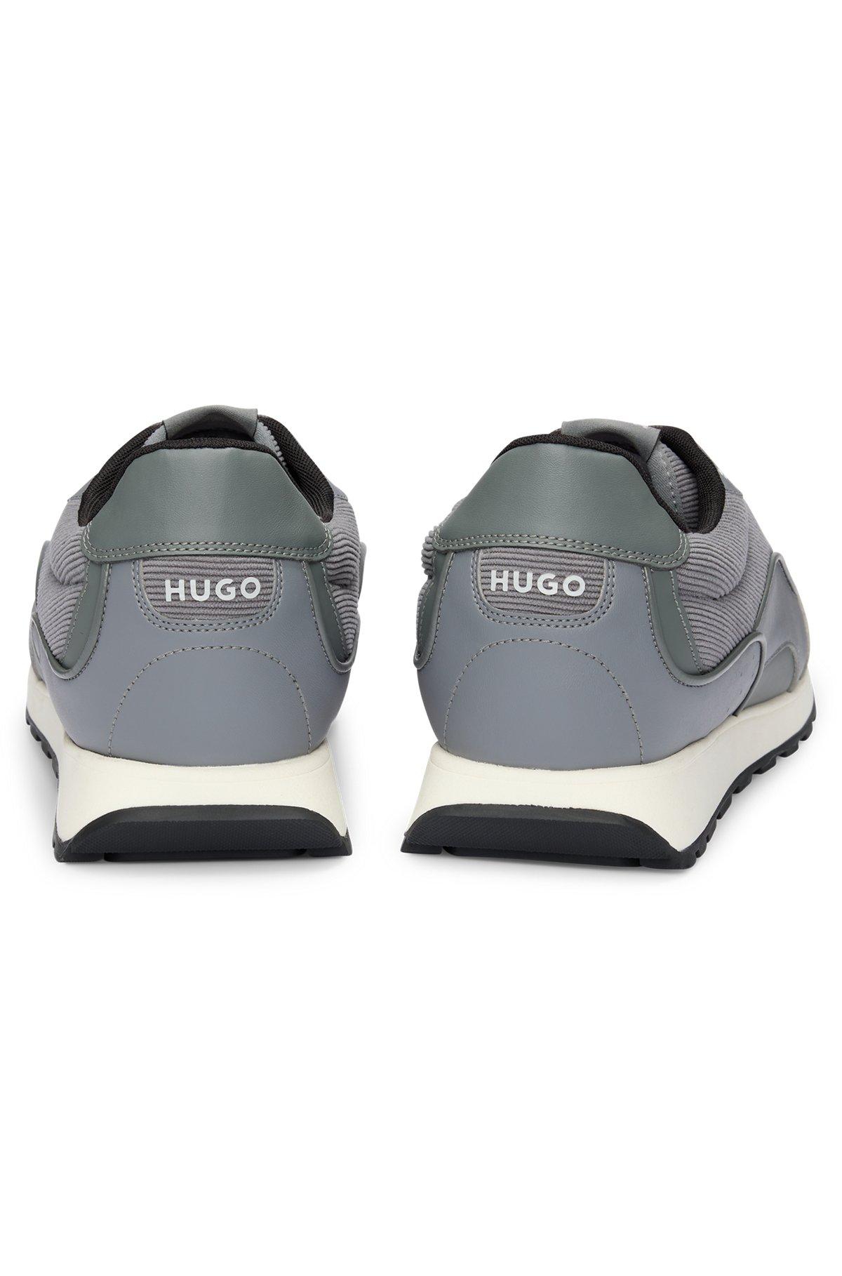 Mixed-material trainers with corduroy-effect trims Product Image