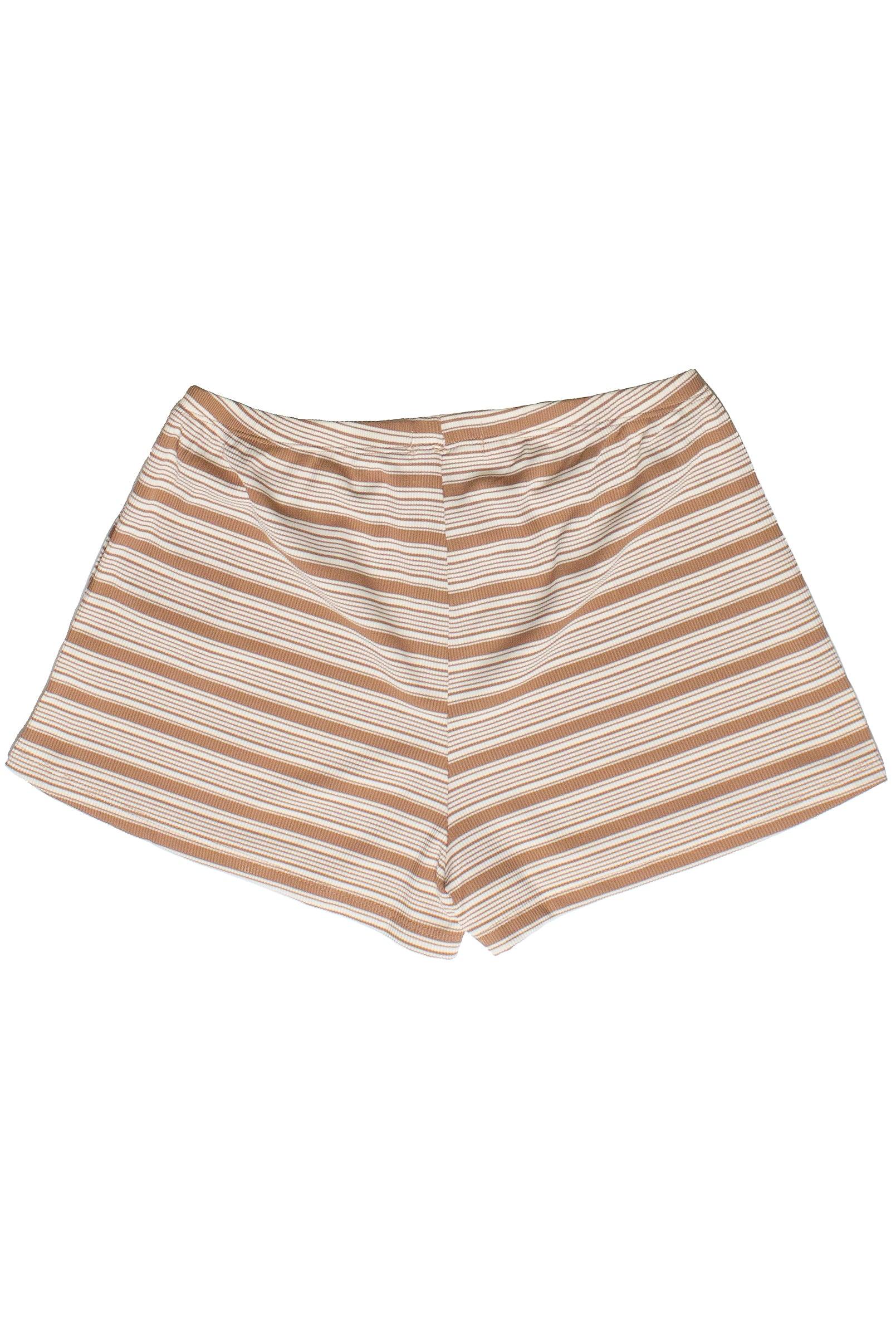 Striped Ribbed Shorts Product Image