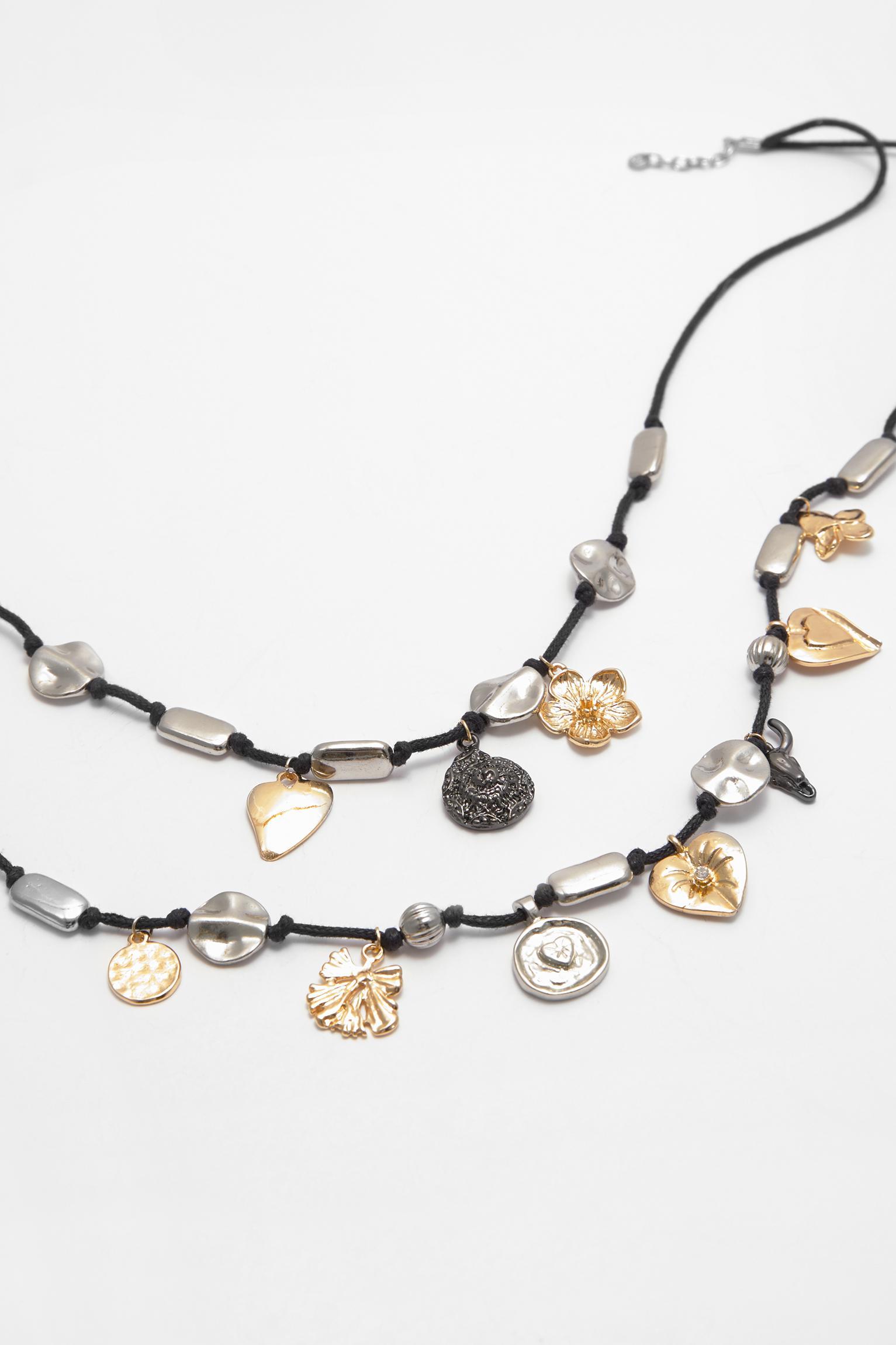 Metallic bead necklace Product Image