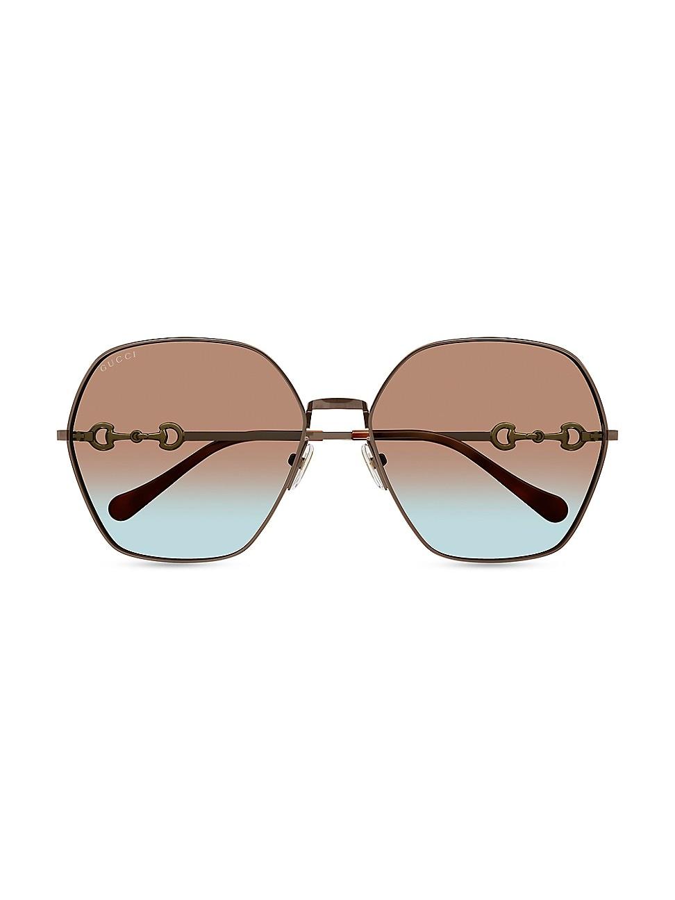 Womens Horsebit 62MM Geometric Sunglasses Product Image