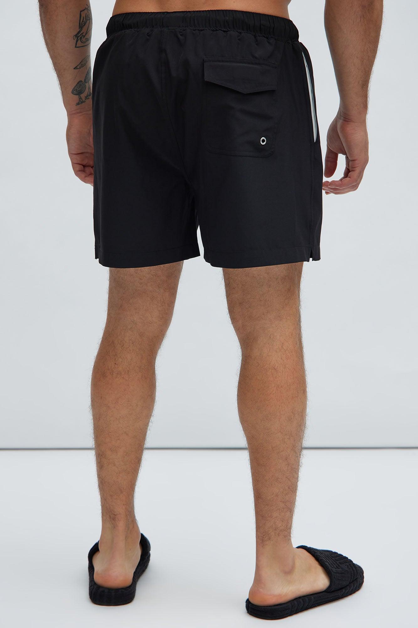 Up In Flames Swim Mid Trunk - Black Product Image