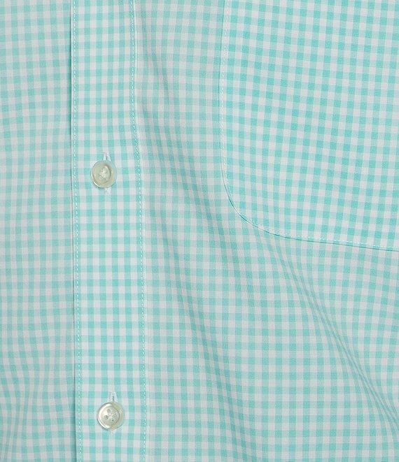 Gold Label Roundtree & Yorke Slim Fit Non-Iron Short Sleeve Gingham Print Sport Shirt Product Image