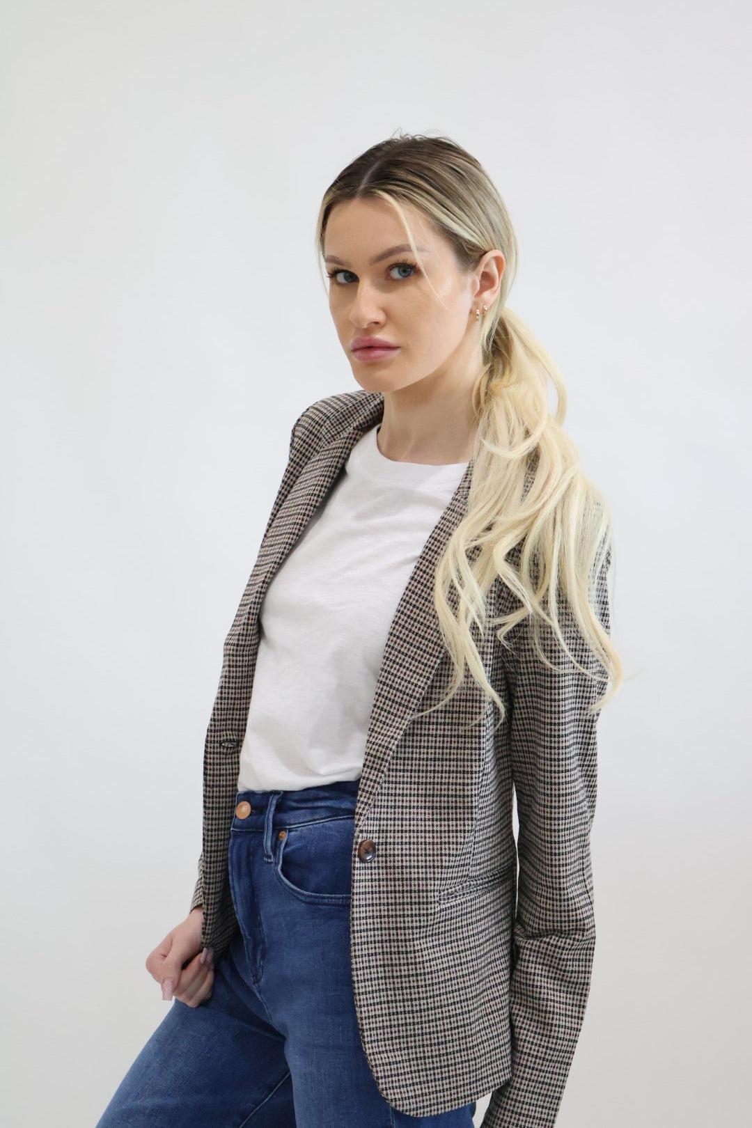 Kate Plaid Blazer Product Image