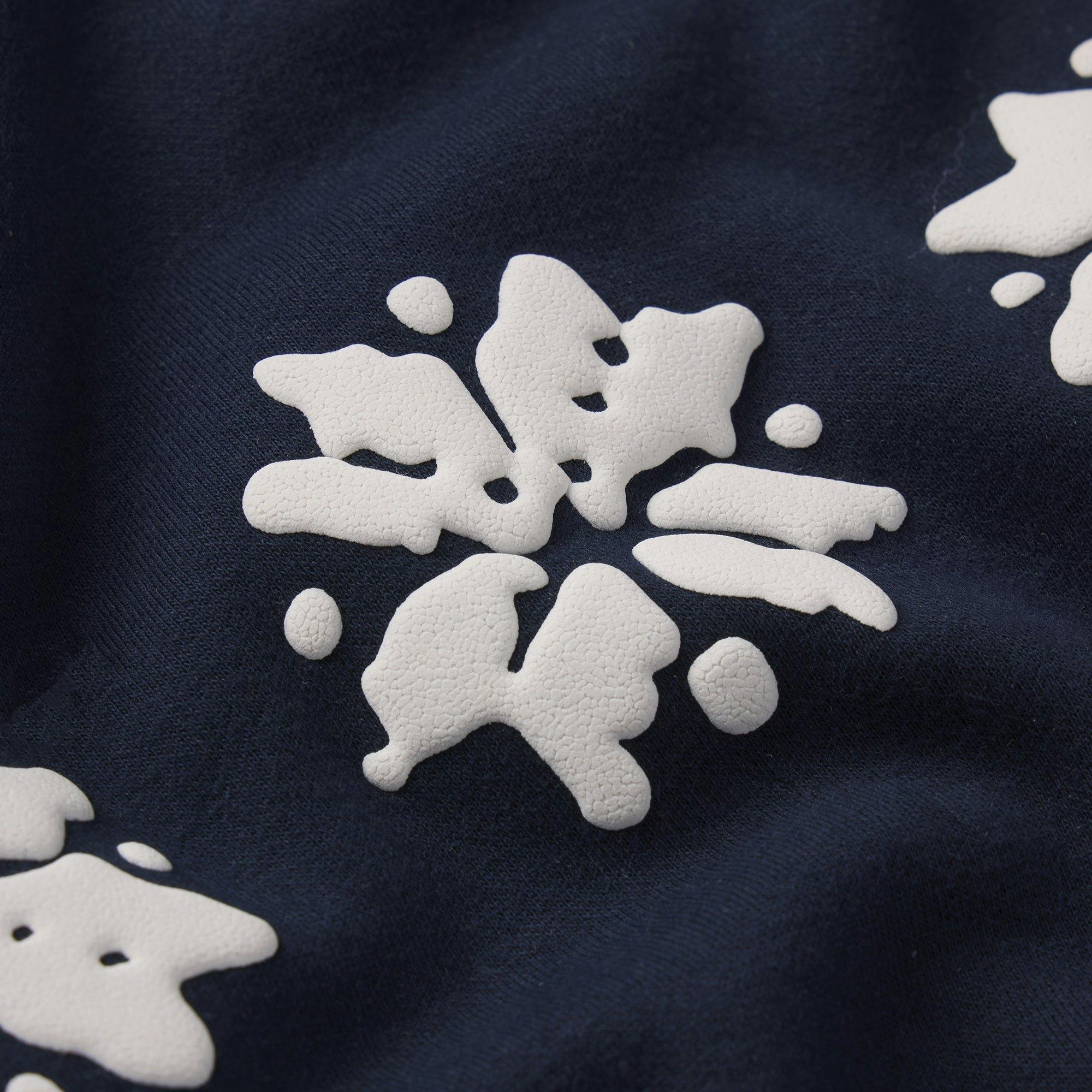 CACTUS PLANT FLEA MARKET X SKIMS COTTON FLEECE OVERSIZED QUARTER ZIP | NAVY SKI CLUB PRINT Product Image