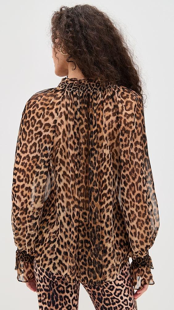 alice + olivia Norah Tie Sleeve Peasant Blouse | Shopbop Product Image