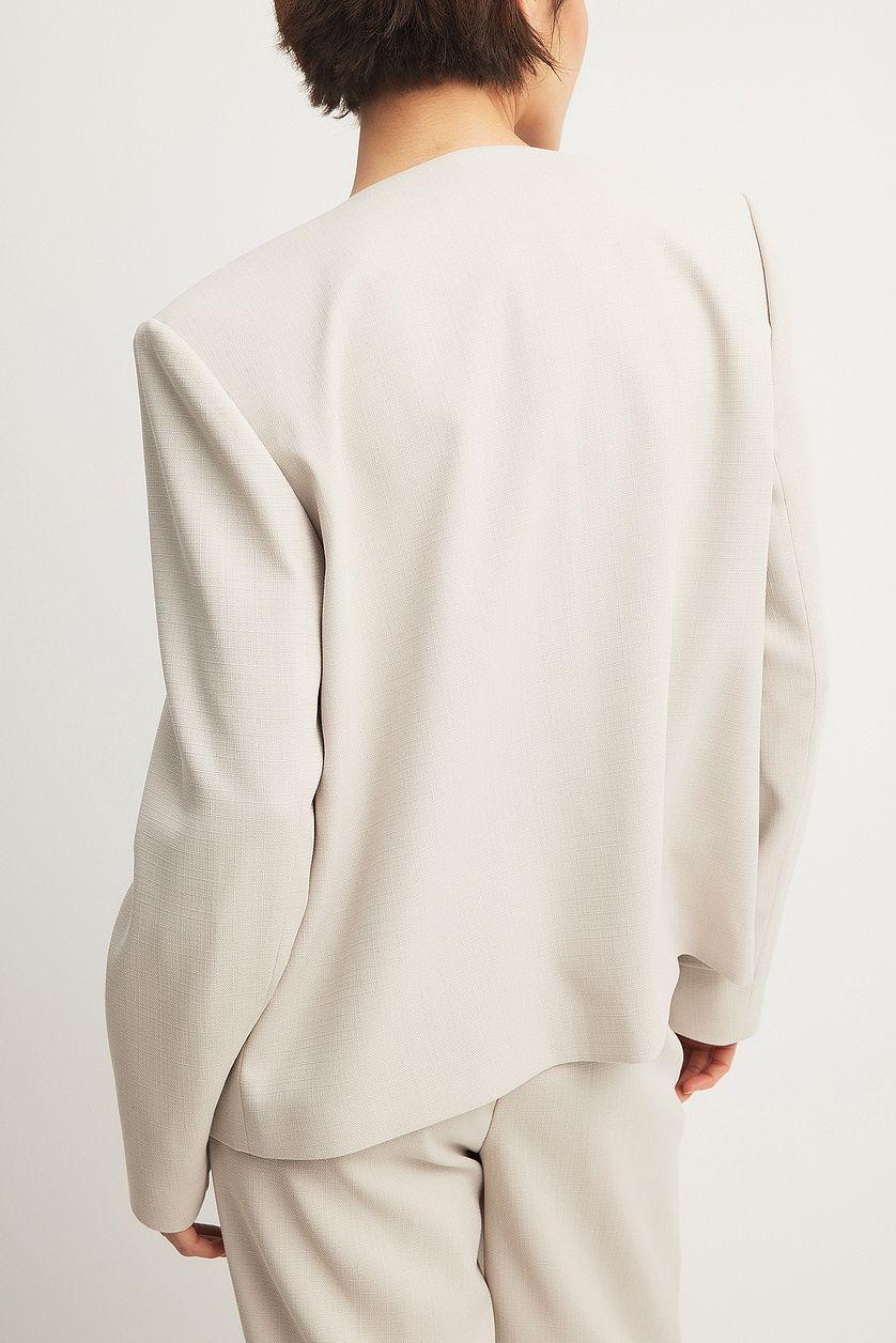 Oversized Round Neck Blazer Product Image