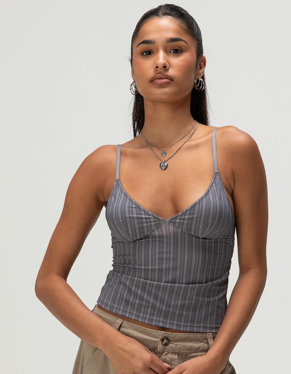 BDG Urban Outfitters Je T'aime Womens Cami - GRAY Product Image
