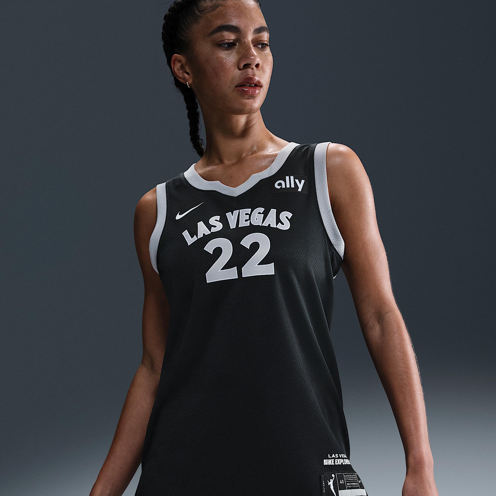 Aja Wilson Las Vegas Aces Nike Womens Dri-FIT WNBA Victory Jersey | HF0996-010 Product Image