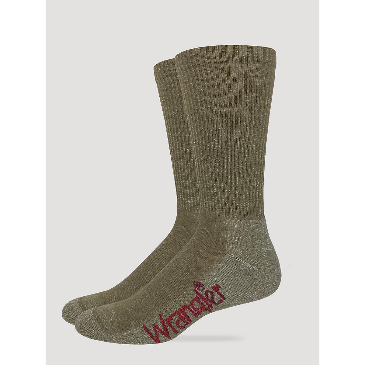 Men's Merino Wool Crew Socks in Beige Product Image