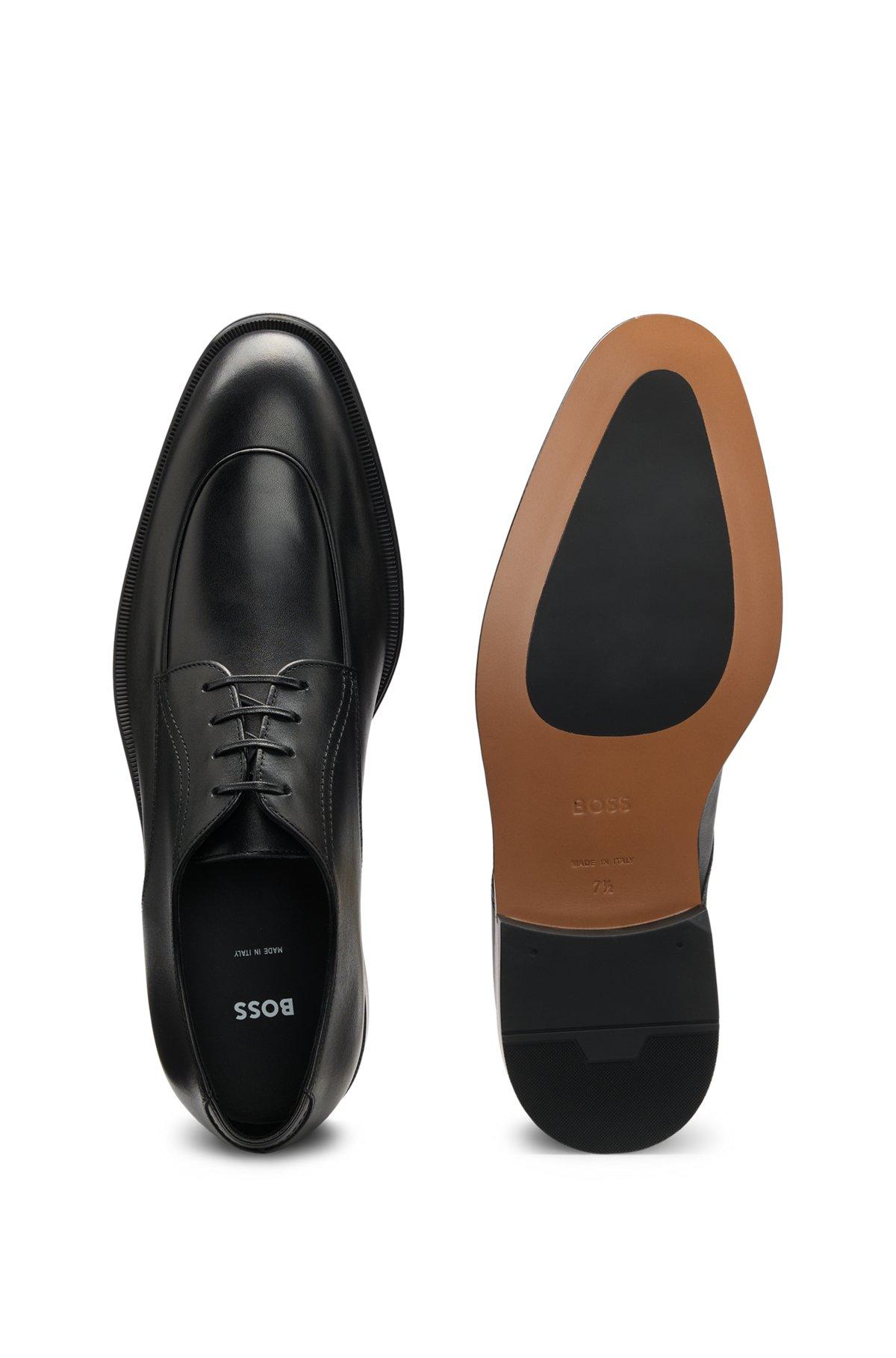 Leather Derby shoes with apron toe Product Image