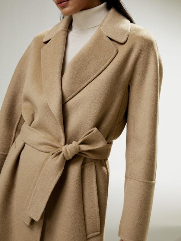 Double-faced Wool-blend Robe Coat Product Image