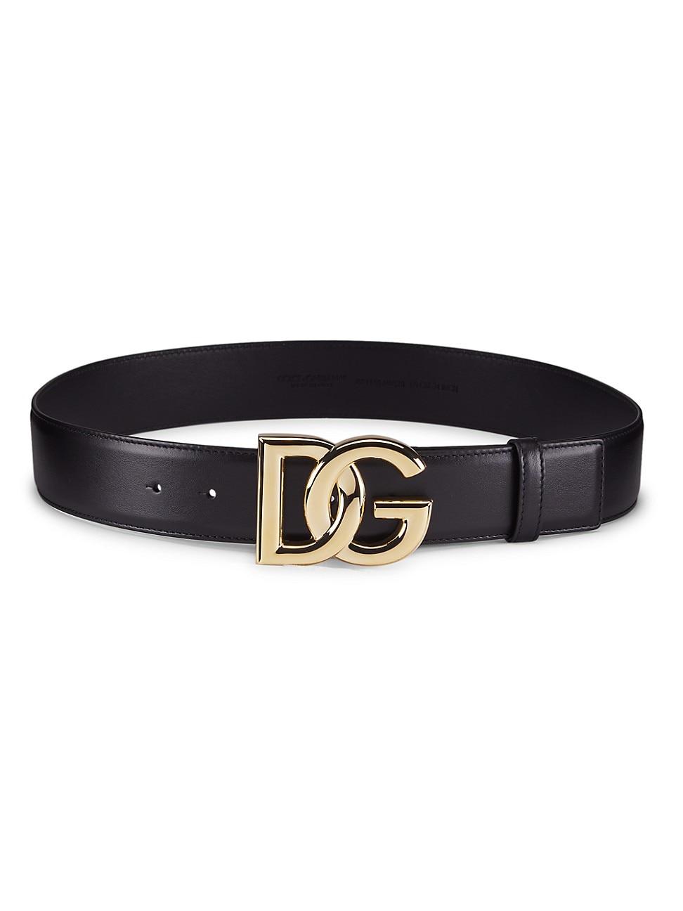 DG Logo Buckle Leather Belt Product Image