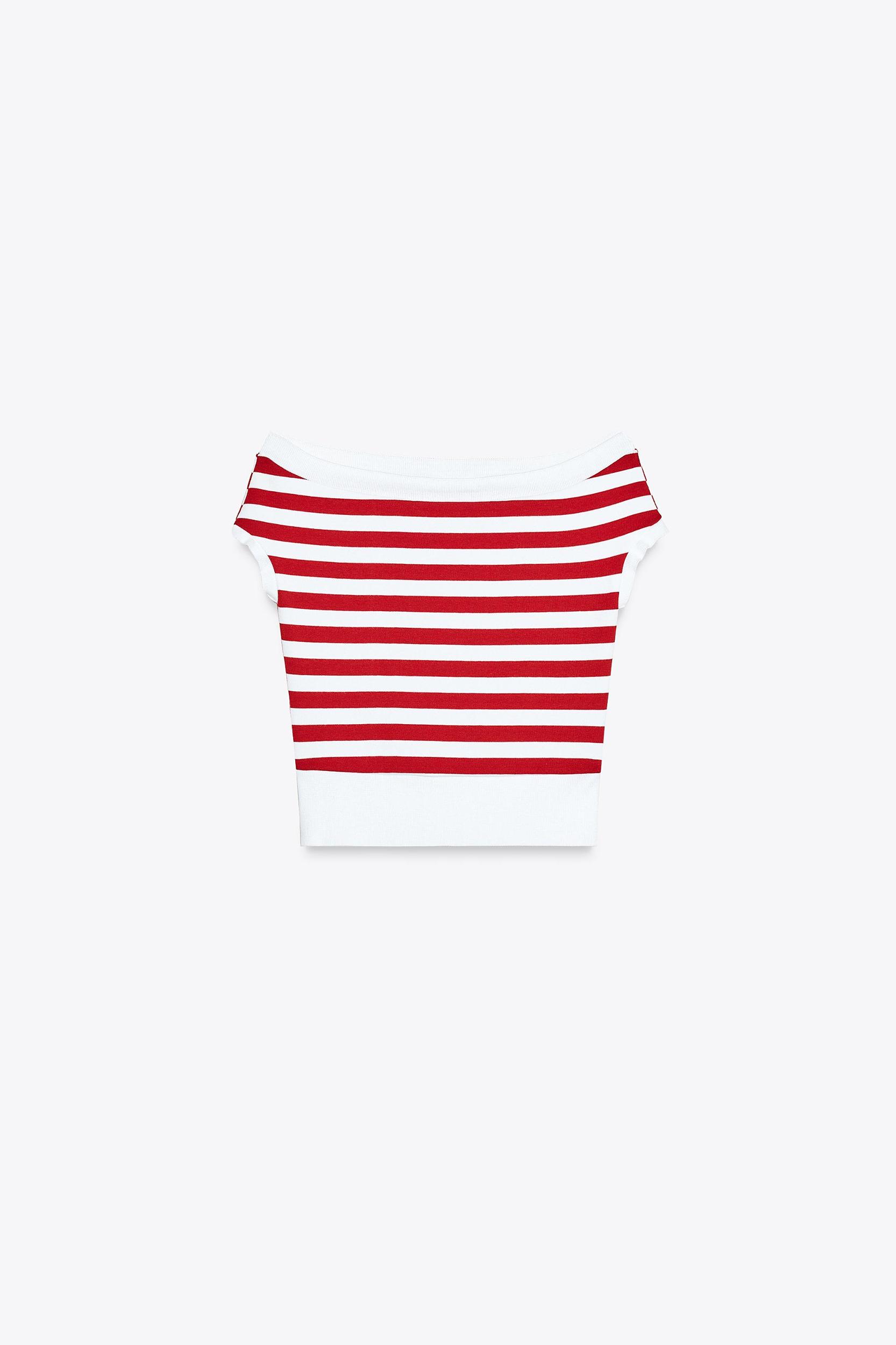 STRIPED BOATNECK TOP Product Image