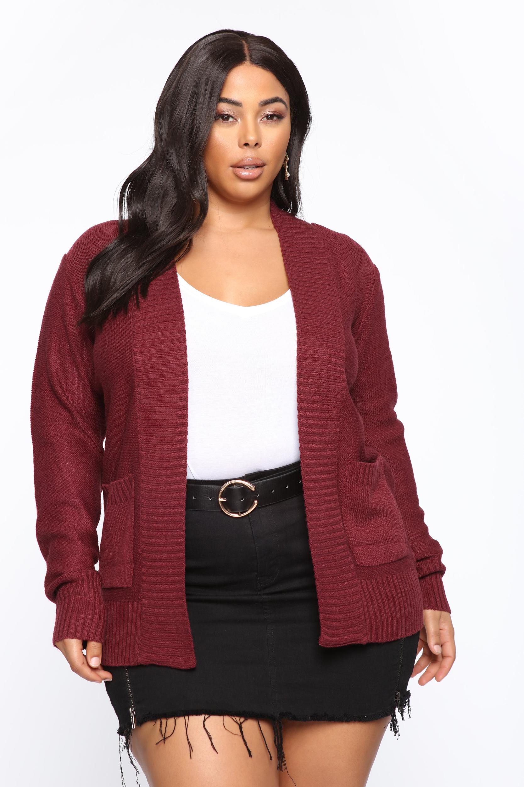 Moments After Cardigan - Burgundy Product Image