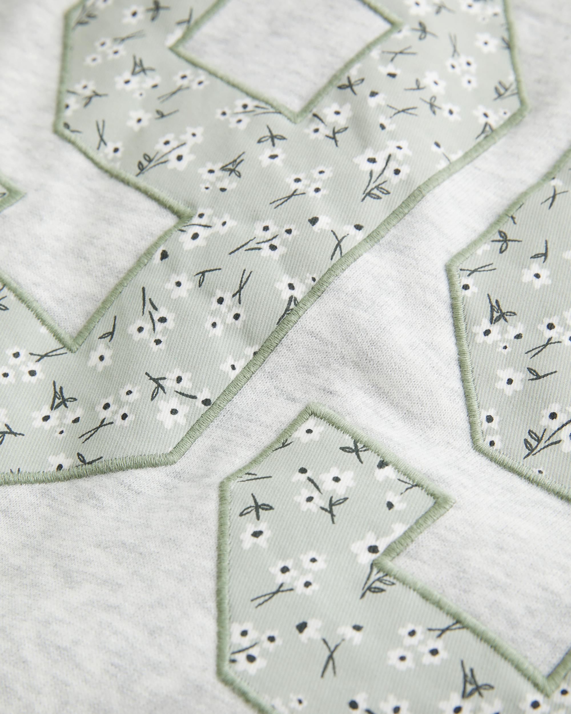 Easy Off-the-Shoulder California Graphic Crew Sweatshirt Product Image