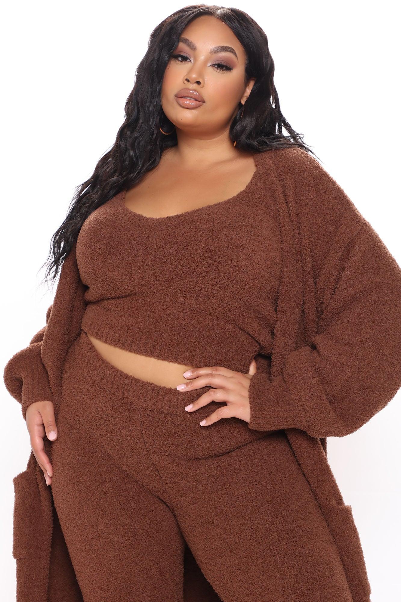 Living So Cozy 3 Piece Legging Set - Brown Product Image