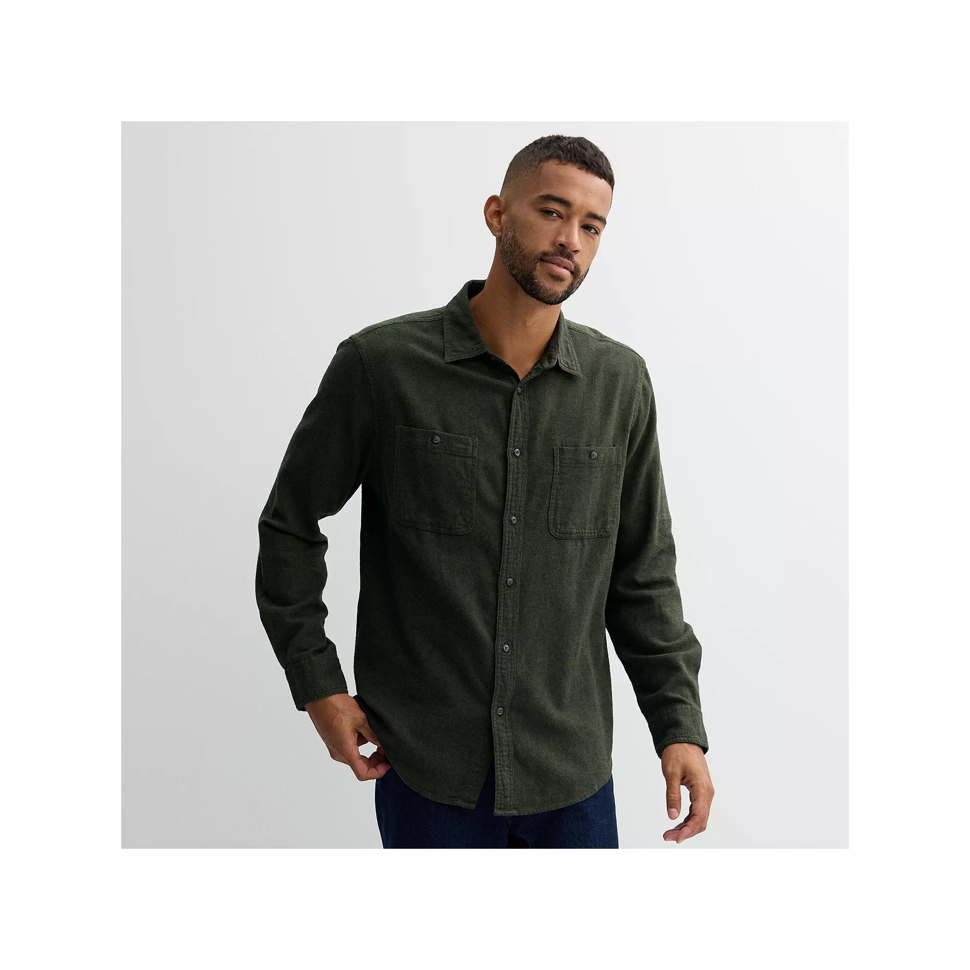 Men's Sonoma Goods For Life® Supersoft Flannel Button-Down Shirt,  Product Image