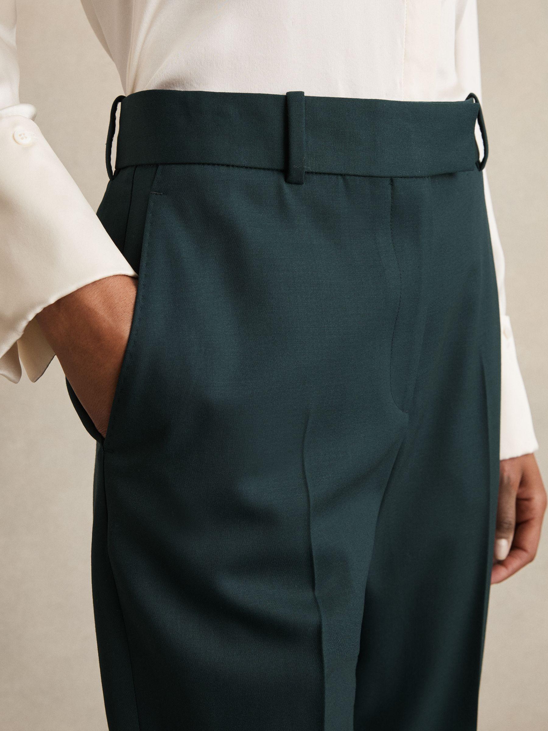 Wool-Blend Slim-Fit Suit Trousers in Green Product Image