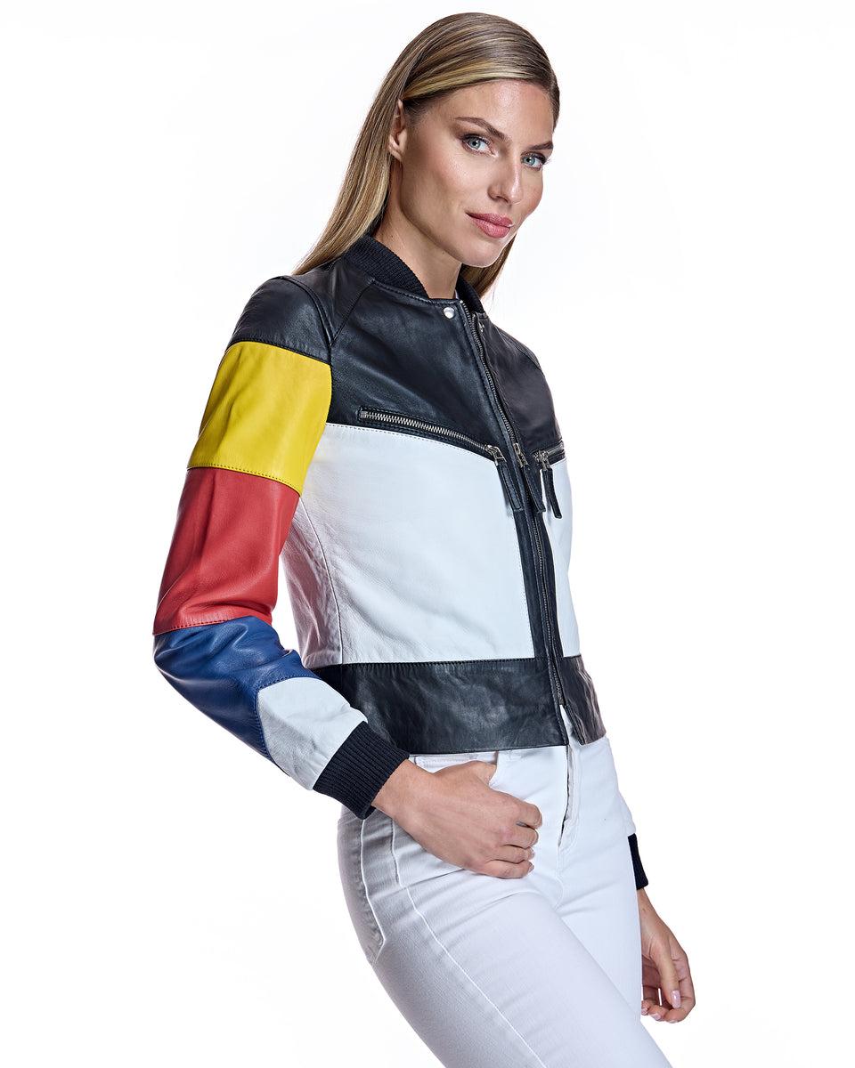 Leather Racing Jacket Product Image