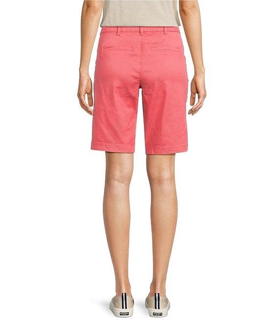 NYDJ Stretch Twill Flat Front High Rise Shorts Product Image