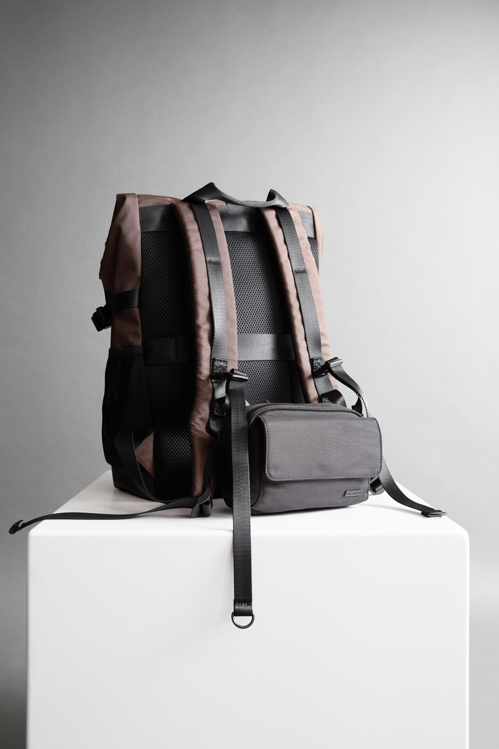 Nylon crossbody bag with flap Product Image