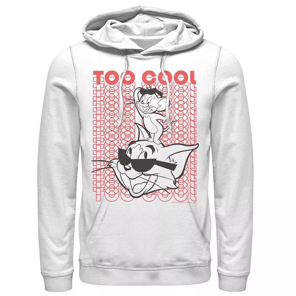 Men's Tom And Jerry Too Cool Word Stack Portrait Hoodie,  Product Image