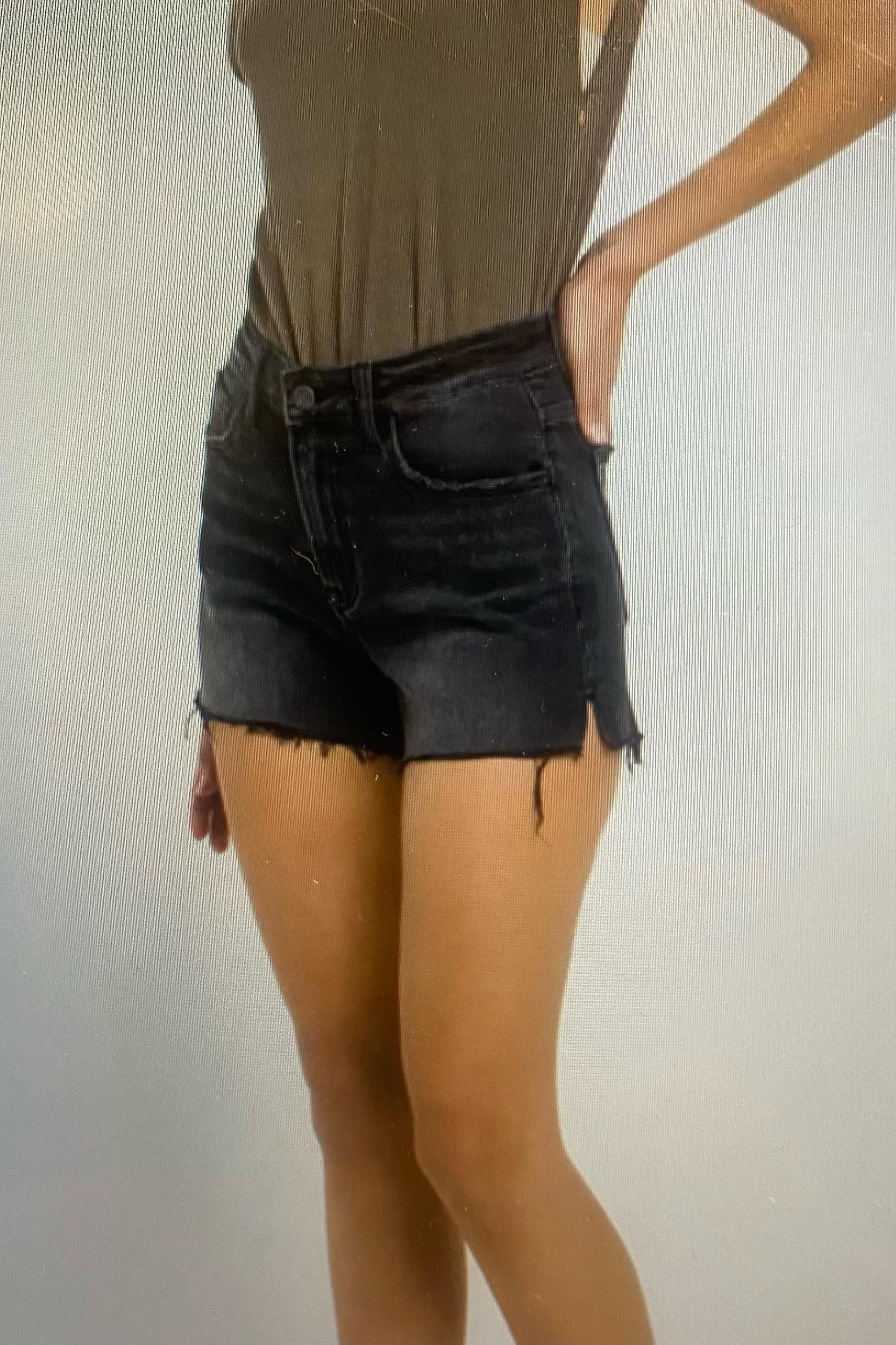 High Rise Side Slit Shorts Product Image