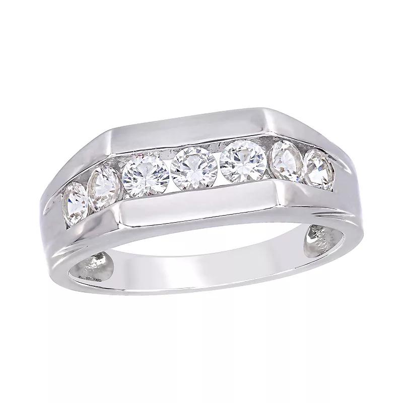 Men's Stella Grace Sterling Silver Lab-Created White Sapphire Ring, Size: 13.50 Product Image
