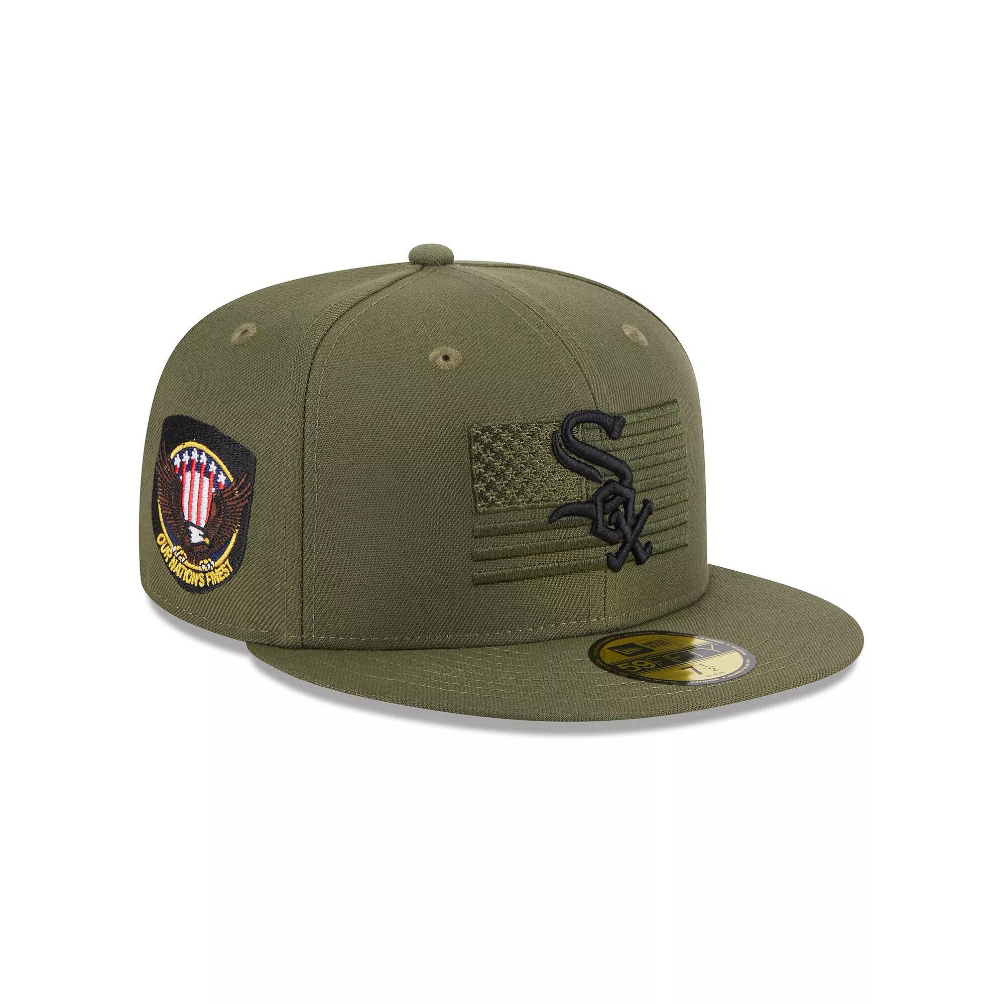 Men's New Era  Green Chicago White Sox 2023 Armed Forces Day On-Field 59FIFTY Fitted Hat, Size: 7 7/8 Product Image