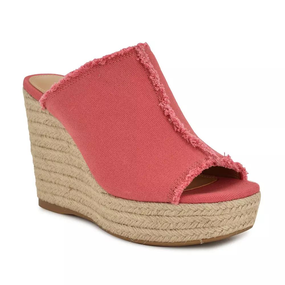Nine West Baja Women's Wedge Slip-On Open Toe Sandals,  Product Image