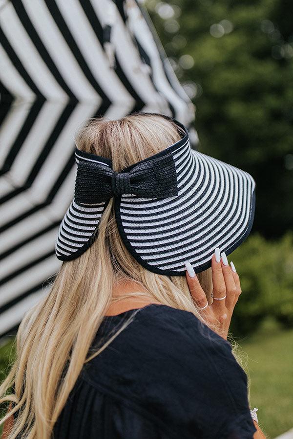 Seaside Style Raffia Visor In Black Product Image