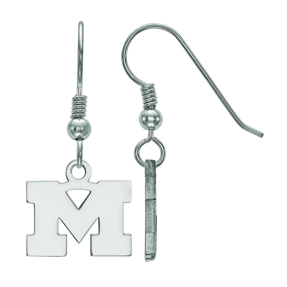 LogoArt Sterling Silver Michigan Wolverines Extra Small Dangle Earrings, Women's, Size: 30MM Product Image