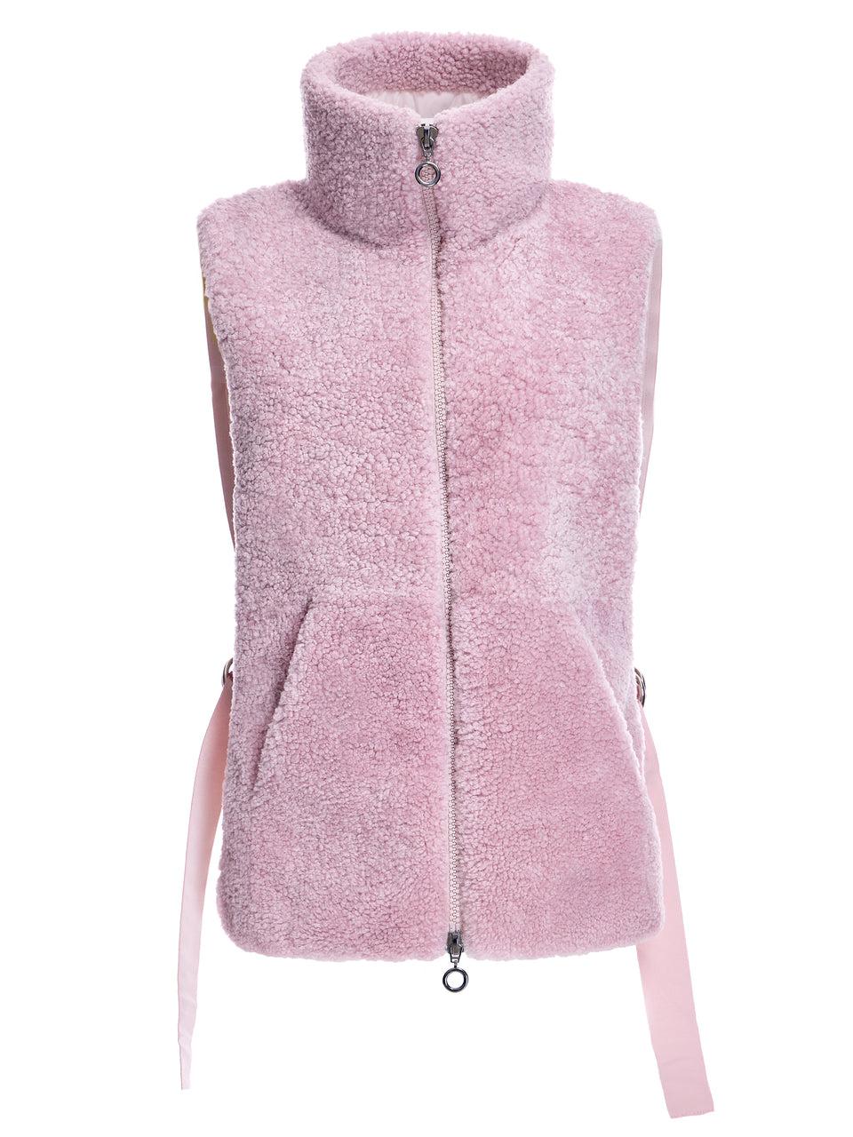 Shearling Lamb Vest with Poly Back Product Image