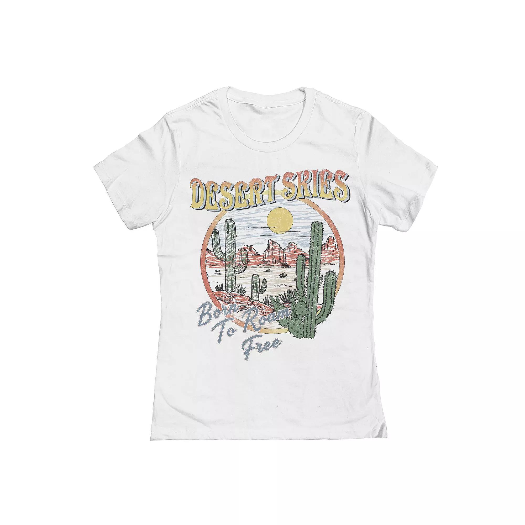 Junior's Desert Skies Graphic Tee, Girl's, Size: XL, White Product Image