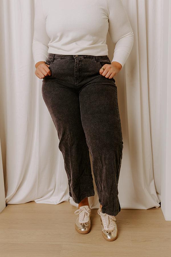 The Dex High Waist Straight Leg Jean In Black Curves Product Image