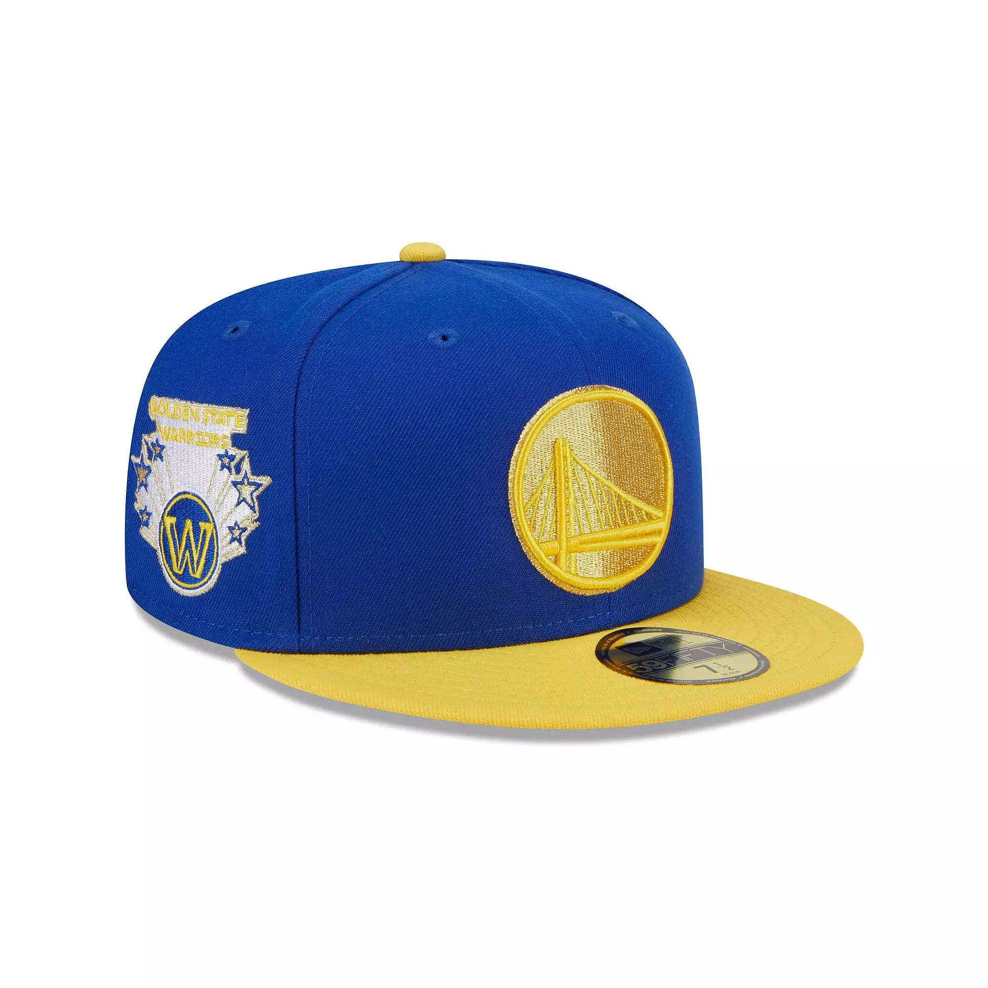 Mens New Era Royal/Gold Golden State Warriors Gameday Gold Pop Stars 59FIFTY Fitted Hat Product Image