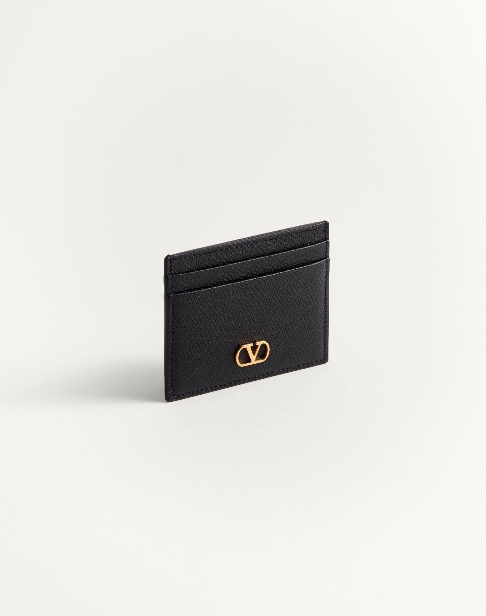 Vlogo Signature Grainy Calfskin Card Holder Product Image