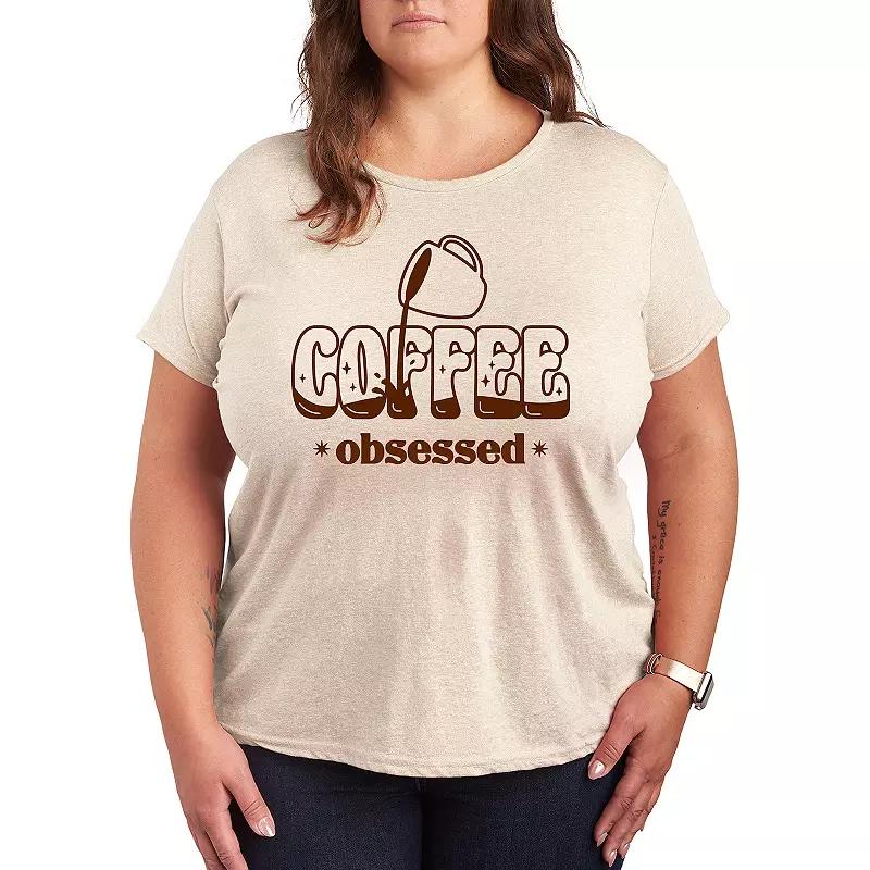 Plus Coffee Obsessed Graphic Tee, Womens Product Image