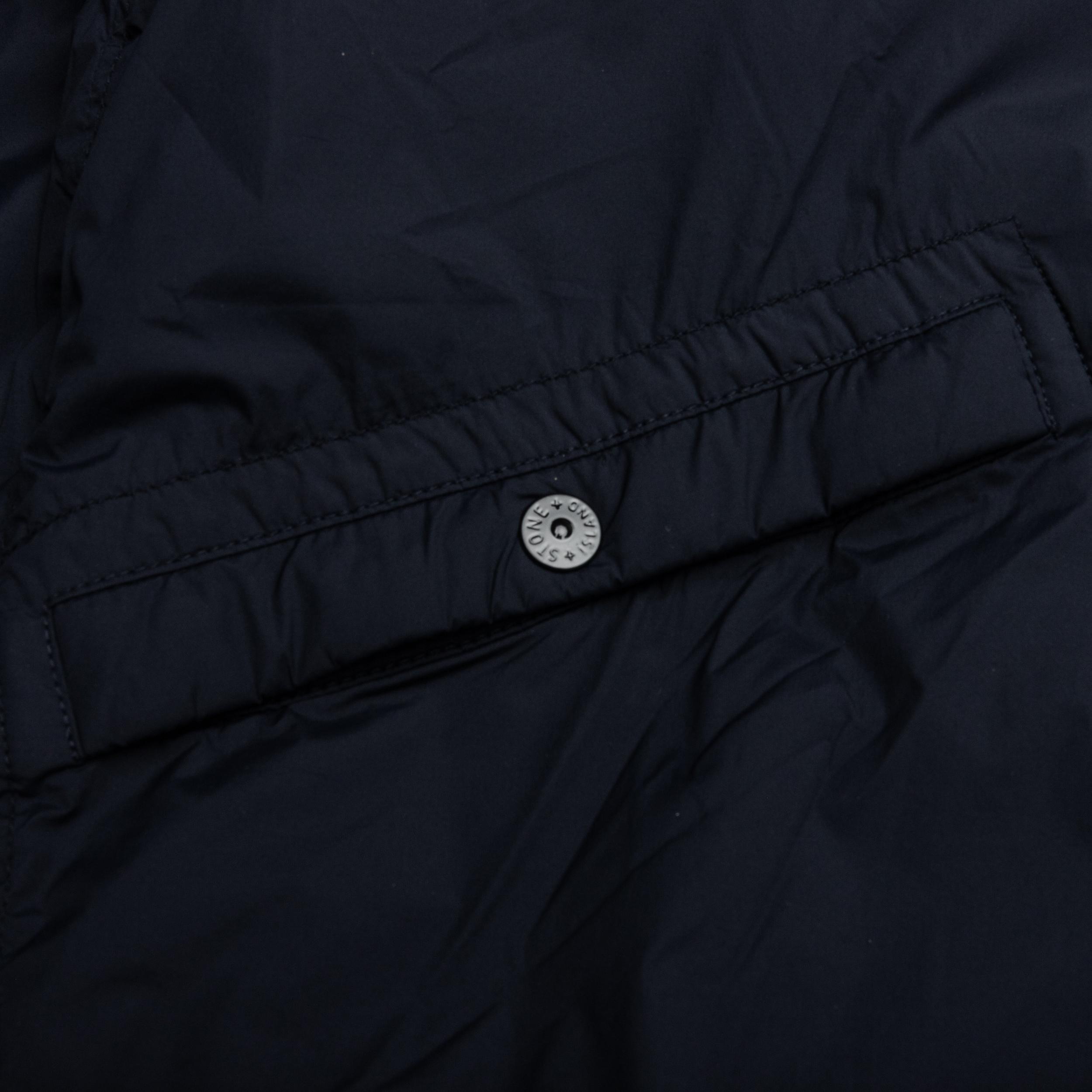 Skin Touch Nylon Bomber Jacket - Navy Blue Male Product Image