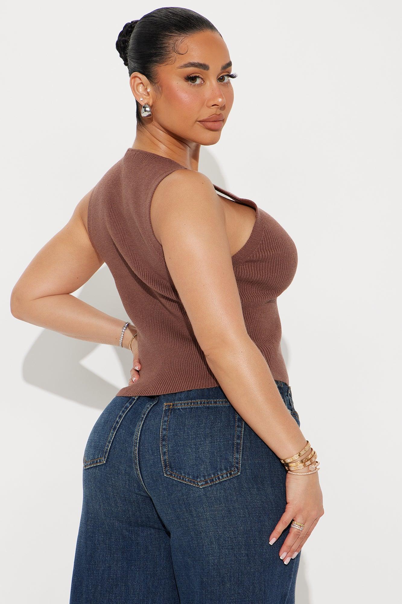 Keep Looking Sweater Vest - Brown Product Image