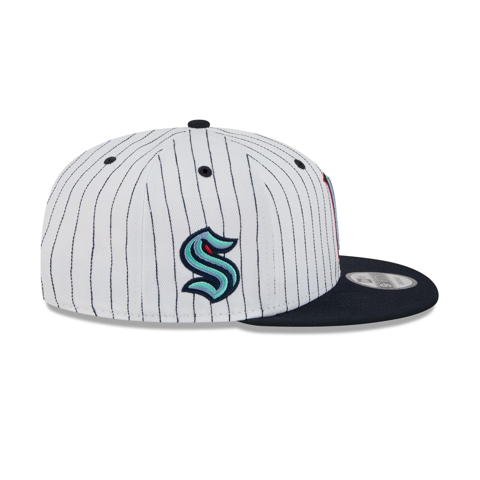 Seattle Kraken Deceptor Pinstripe 9FIFTY Snapback Hat Male Product Image