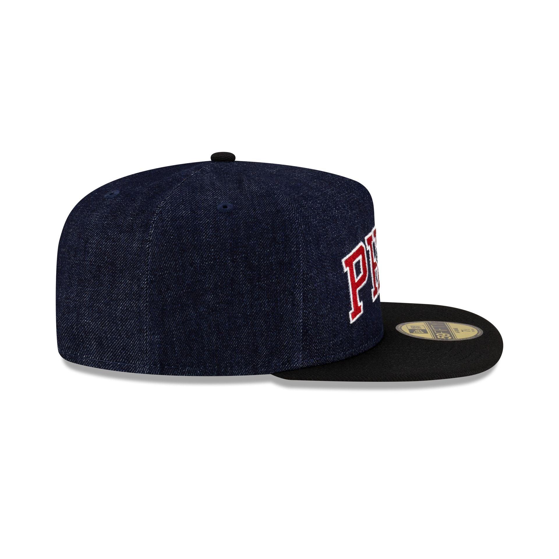 Toronto Raptors Navy Denim 59FIFTY A-Frame Fitted Hat Male Product Image