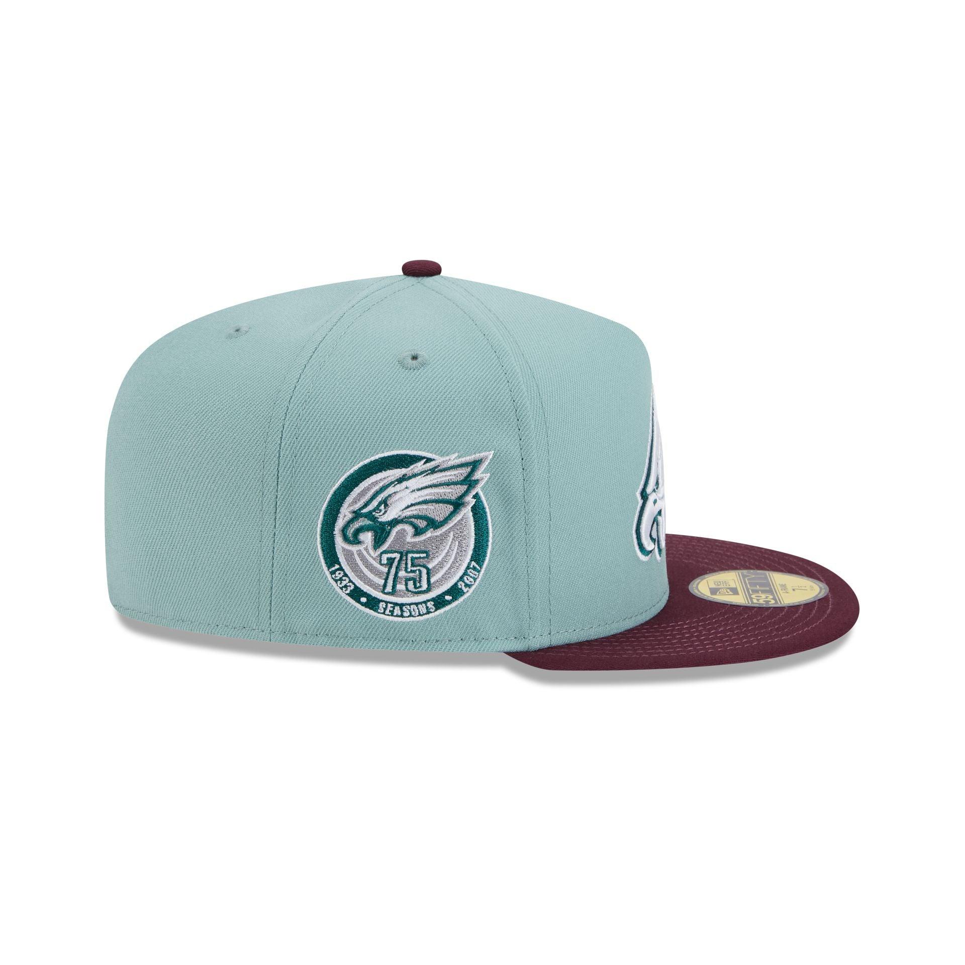 Philadelphia Eagles Beach Kiss Blue 59FIFTY A-Frame Fitted Hat Male Product Image