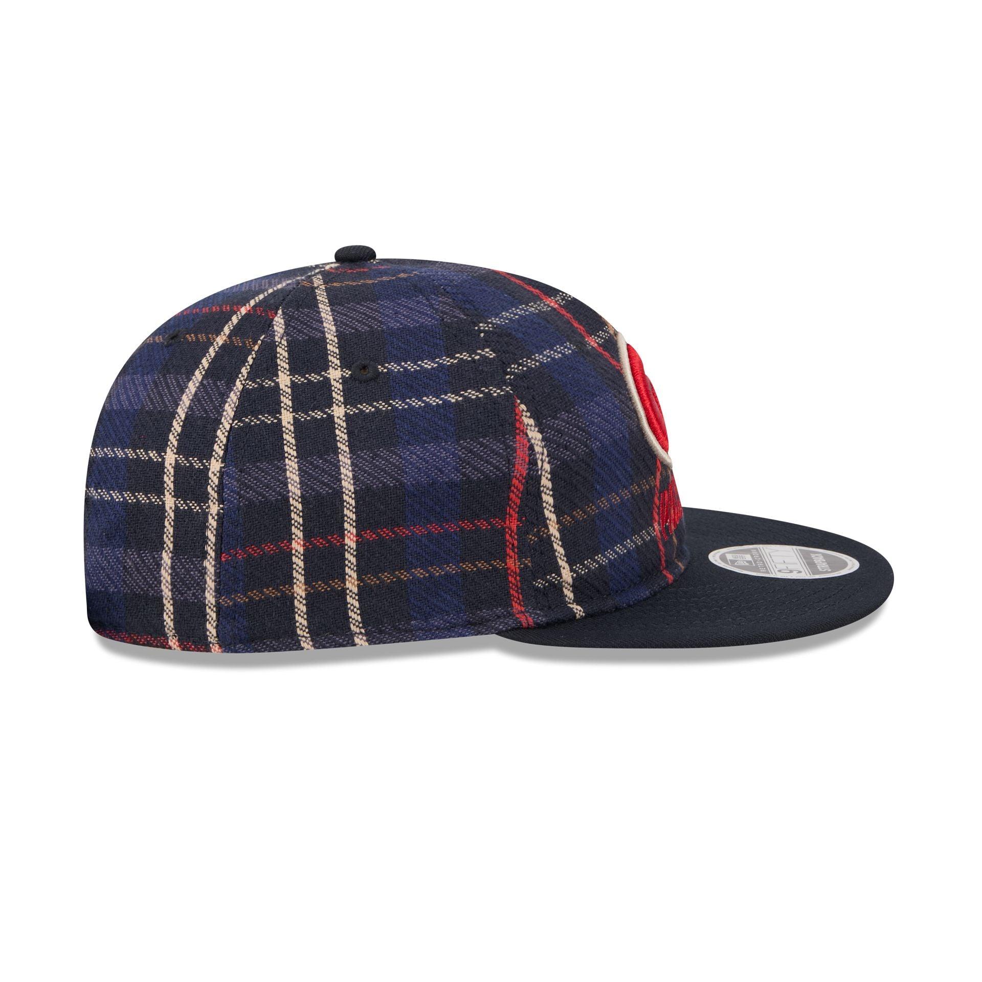New York Knicks Grunge Plaid Retro Crown 9FIFTY Adjustable Hat Male Product Image