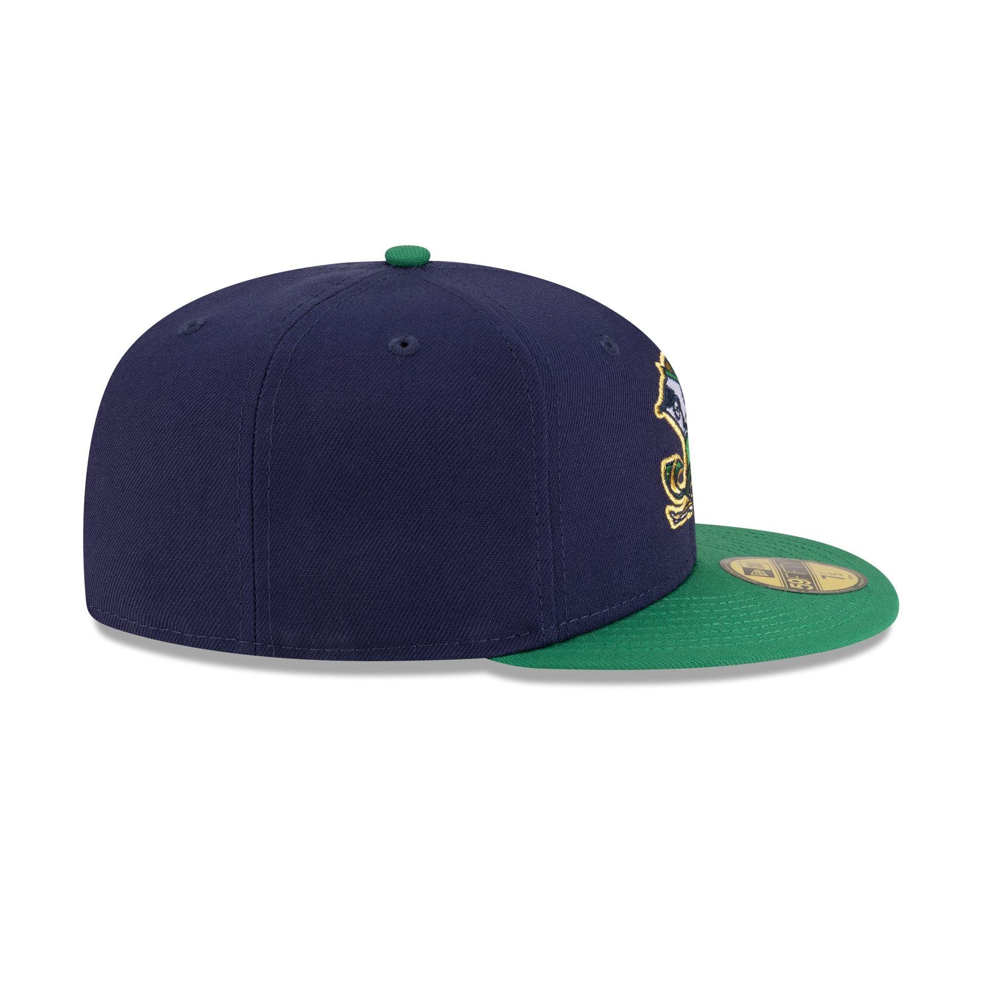 Notre Dame Fighting Irish Navy Kelly Green 59FIFTY Fitted Hat Male Product Image