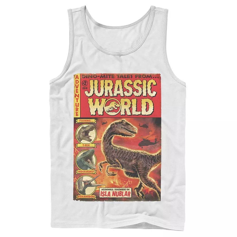 Men's Jurassic World Two Dino-Mite Tales Vintage Tank Top,  Product Image