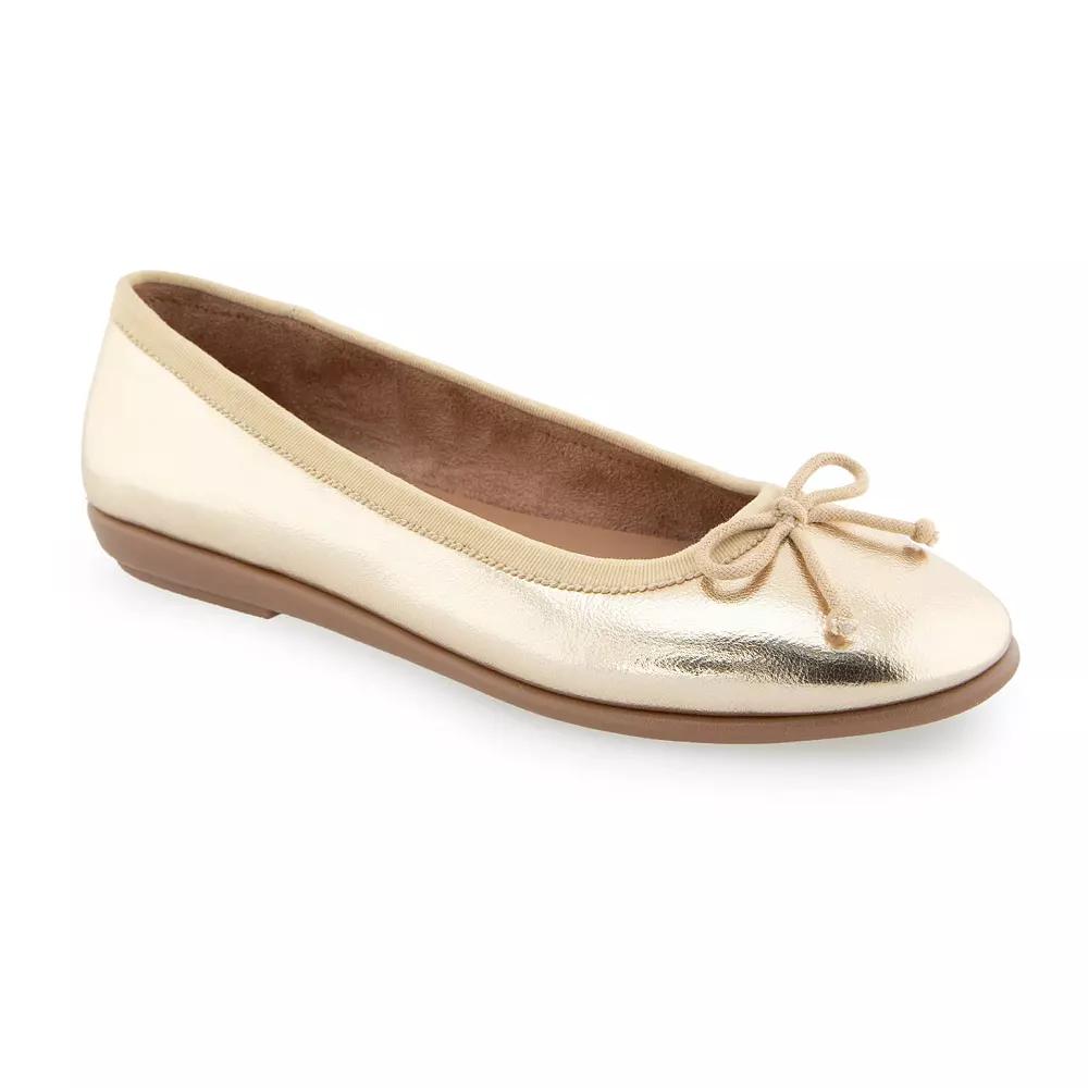 Aerosoles Homebet Women's Ballet Flats, Size: 11, Gold Grey Product Image