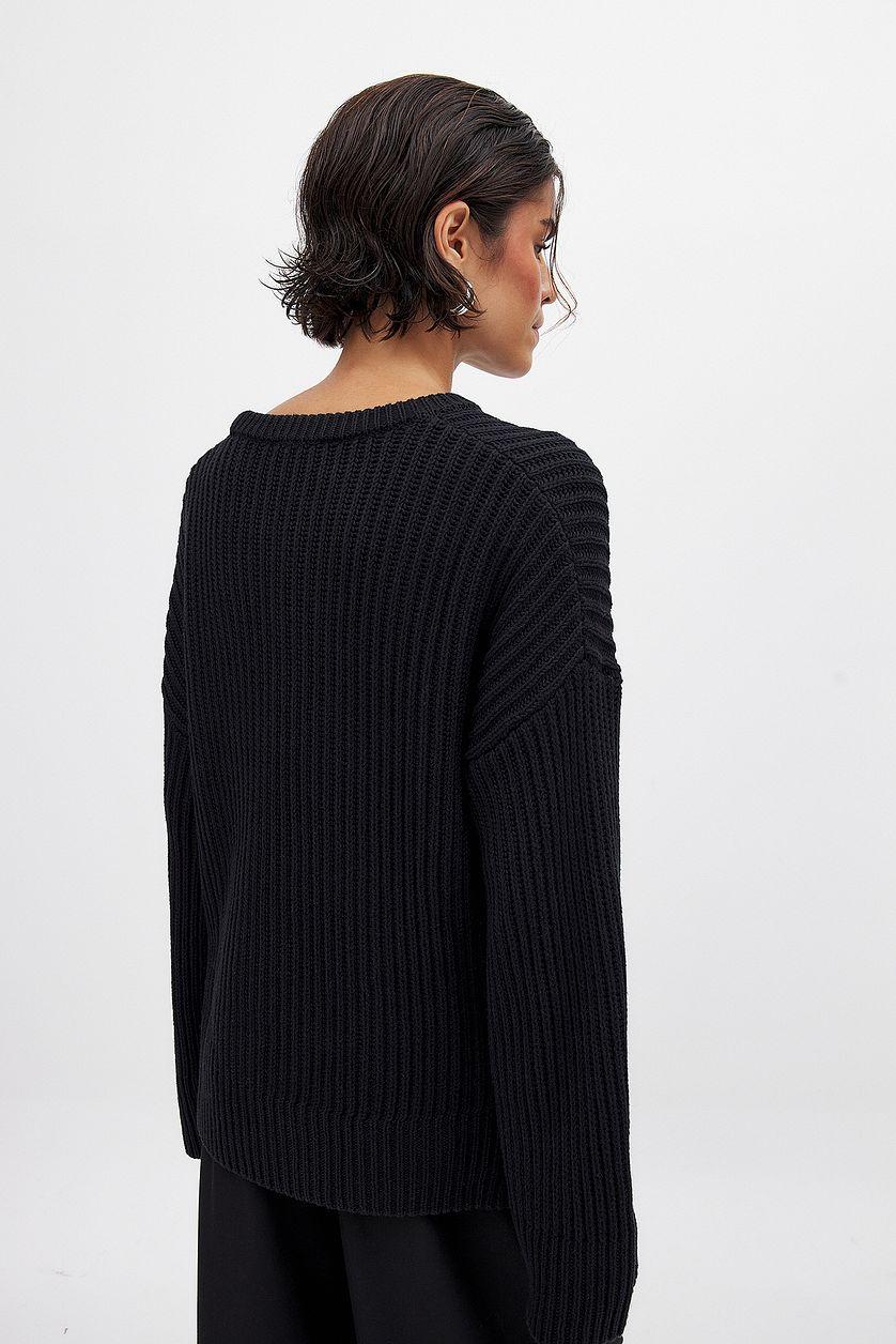 Round Neck Knitted Sweater Product Image