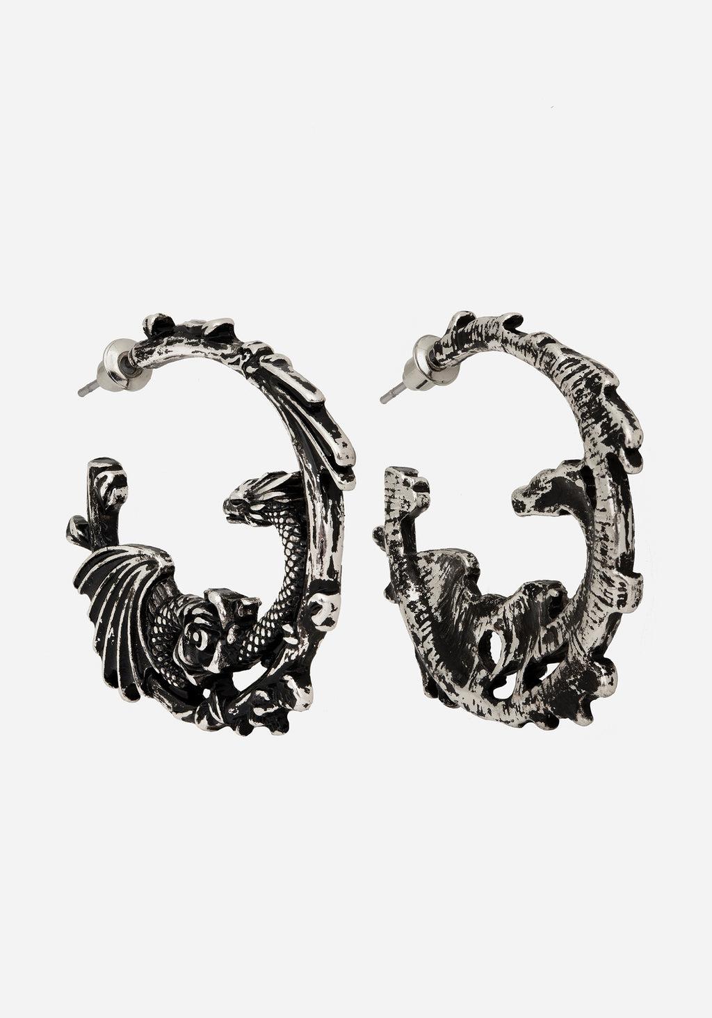 Petra Dragon Hoop Earrings Product Image