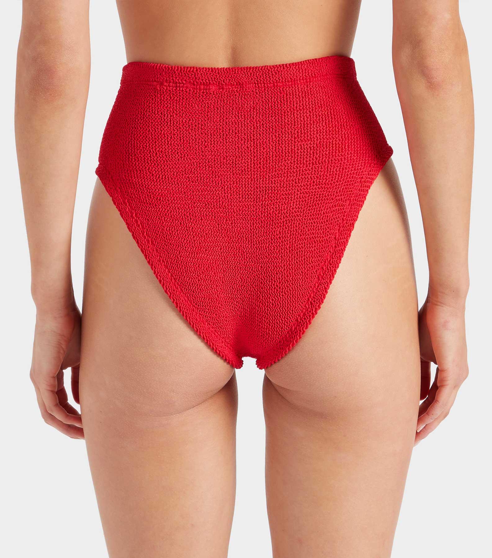 High Waist Bikini Bottom - Red Product Image